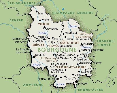 carte Bourgogne