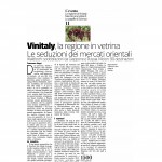 04-04-2016 Corriere del Trentino Vinitaly, la regione in vetrina La seduzione dei mercati orientali