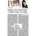Corriere del Trentino 28 dicembre 2013 Gallerie, vince l'agricoltura A Ruffrè la gita, è in malga