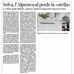 Corriere dell'Alto Adige 05 dicembre 2014 Selva, l'Alpenroyal perde la « stella